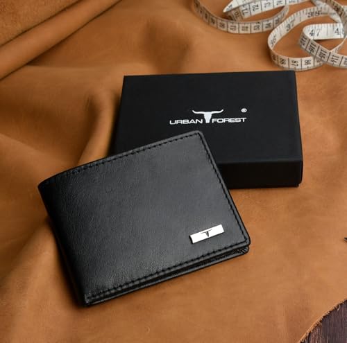Image of URBAN FOREST Fred Aniline Black Leather Wallet for Men