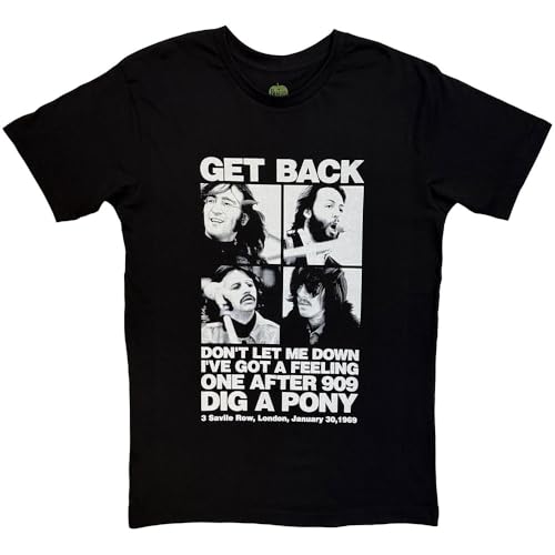 Image of The Beatles 3 Savile Row T Shirt L Black