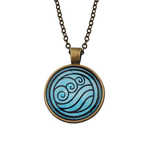 FAADBUK The Last Airbender Fire Nation and Water Tribe Necklace The Last Airbender Lover Gift The Last Airbender Jewelry for Women Girls (Water Tribe NK-S)