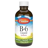 Carlson - B-6 Liquid, Vitamin B-6, Energy Production, Heart Health, Berry Lemonade Flavor, 120 mL (4 Fl Oz)