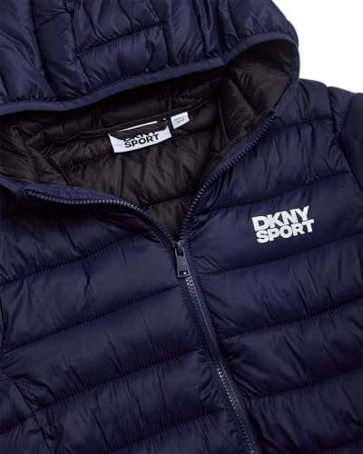 Image of DKNY Boys Puffer Jacket - Midweight Insulated Wind Water Resistant Hooded Puffer Winter Coat - Quilted Winter Jacket for Boys