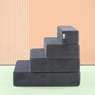Zinus Easy Pet Stairs / Pet Ramp / Pet Ladder  X-Large  Charcoal