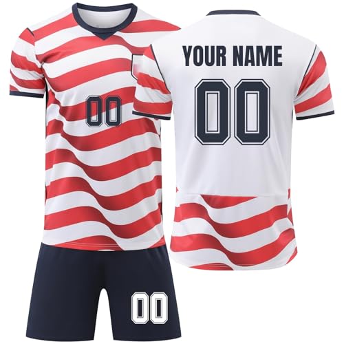 2026 Fan Soccer Jersey Set for Kids and Adult Personalised International Jersey with Name Number (U S A)
