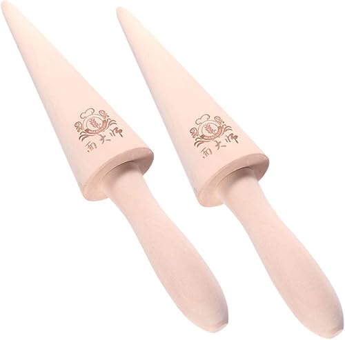 Miniatura 8 de Anneome Molde de madera para pizzelle, moldes para alimentos, mini waffes, molde de cono de madera, corteza de helado, 4 piezas, mini pizza, mini