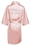 Zynotti Women's Silver Thread Embroidered Mother of the Bride Getting Ready Bridal Party Wedding Kin