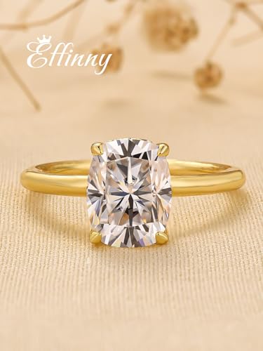 2.5ct Elongated Cushion Cut Moissanite Engagement Ring,Genuine D Color VVS1 Clarity,925 Sterling Silver Solitaire Promise Ring for Wedding,Daily,Travel,Party2