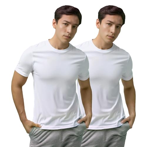 Image of Gym T Shirts for Men Workout | Sports Tshirt for Man | Running Mens T-Shirts | Polyester Men's T Shirt | Quick Dry fit Training Active Wear | Badminton Football Jersey Tshirts