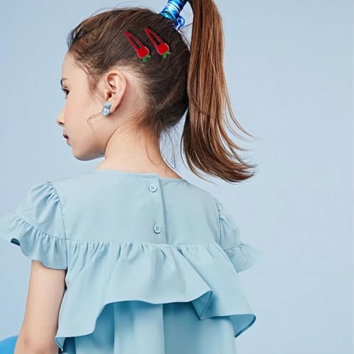 20 Pinzas para el pelo con diseño de manzana roja miniatura 5