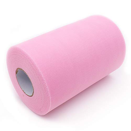 15cm X 100yards(91,4 m) Rouleau de Tulle Bobine de Fil Crochet Tube Top Tutu fête Wraping Crafts mariée Jupe Robe de Mariage Couture Artisanat Tissu Décoration de fête avec nœud en Ruban Table nœuds Cover