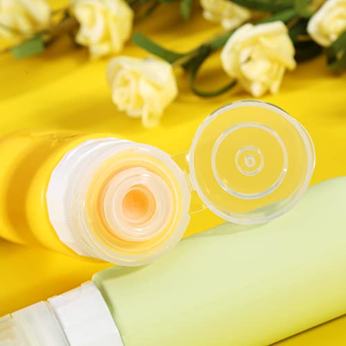 Gemice Travel Bottles for Toiletries Tsa Approved Travel 3oz Size Containers BPA Free Leak Proof Travel Tubs Refillable Liquid Travel Accessories for Cometic Shampoo and Lotion Soap