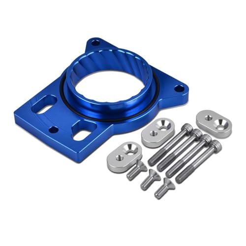 Throttle Body Spacer Compatible with Silverado 1500 Sierra 4.8L 5.3L 6.0L Escalade Yukon 1999-2007 Automotive Accessories(Blue)