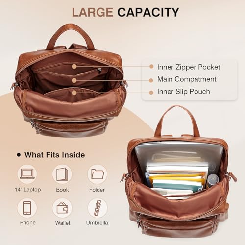 Marvolia PU Leather Backpack Purse for Women Large Fashion Designer Convertible Travel Backpack Ladies Shoulder Bag