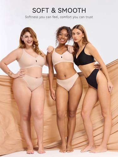 Image of LUCKMEEY Bras for Women No Underwire Wireless Bras - Seamless Push Up Full Coverage Bralettes Comfortable Everyday Bra