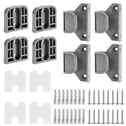 QESSUVNC Baby Gate Replacement Parts, Retractable Baby Gate Parts Attachments Baby Gate Extender Accessories Screw Baby Gate Mounting Kit for 55"W x 33"H Baby Pet Gate