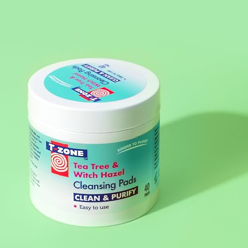 T-Zone Tea Tree & Witch Hazel Biodegradable Cleansing Pads (40 Pads), Instantly Remove Dirt, Oil & Makeup, Unclogs Pores - Image 2