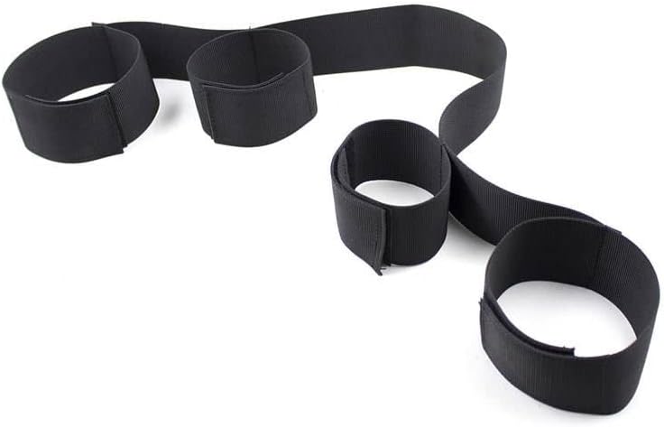 Soft Spreader with Attached Cuffs - Bondage Bar for Kinky Couples | Adjustable Velcro Straps | Experiment with Multiple Positions | Secure Ankles, Wrists, Bedpost | Easy to Use |BDSM| Kink