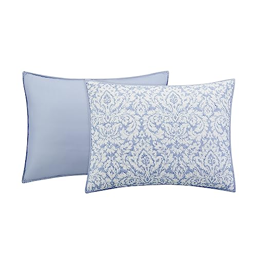 Waverly Dashing Damask Soft All Season Lightweight 3 Piece Quilt Bedspread Set, King, Porcelain #TOP1