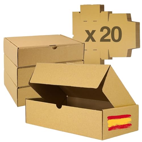 Cajas Carton Pequeñas para Envios 20Pcs | Caja Cartón Regalo | Cajas para Envios de Paquetes | Embalaje para Envíos | Packing Boxes | Cajas de Carton para Mudanzas | Cardboard Boxes 25x16x7cm