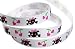 Hip Girl Boutique 5yd 3/8" Skull & Cherry Rockabilly Ribbon for Monster High Fans-Grosgrain --White