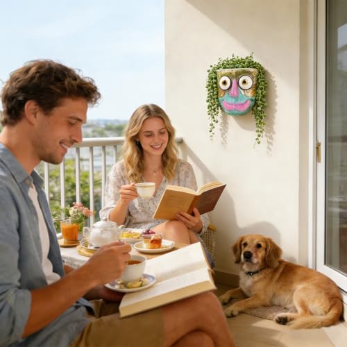 Macetas de diseño abstracto para colgar sin ocupar espacio en suelos 3