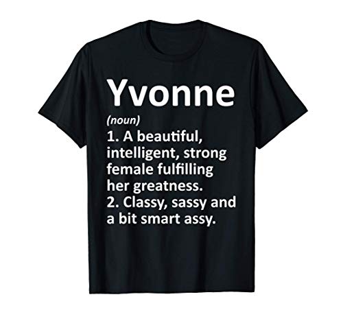 YVONNE Definition Personalized Name Funny Christmas Gift T-Shirt