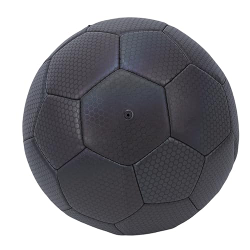 Ballon de football réfléchissant taille 5 lumineux en cuir PU pour entraînement de nuit