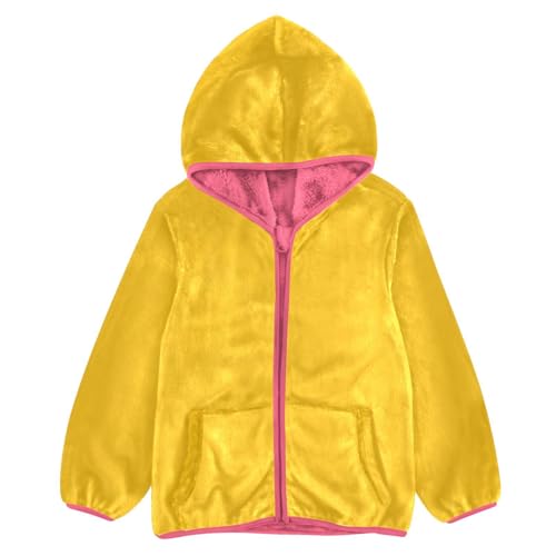GuoChe Yellow Toddler Girl Fleece Jacket