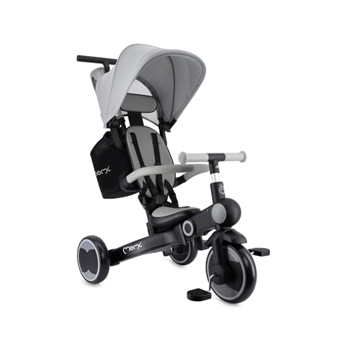 MoMi SOLIVIA Triciclo Bebe 4 en 1 con Capota y Mango, 12M+