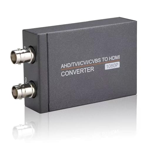 NAKVMN AHD/TVI/CVI/CVBS to HDMI Converter BNC to HDMI Video Adapter for Monitor HDTV DVRs