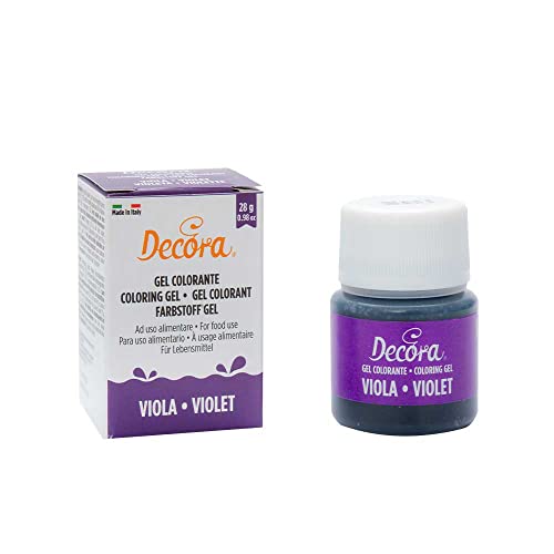 Decora 9600816 Gel Colorante Púrpura, 28 g, Ideal para Cubiertas y Decoraciones, Crea Colores Intensos y Brillantes, Hecho en Italia
