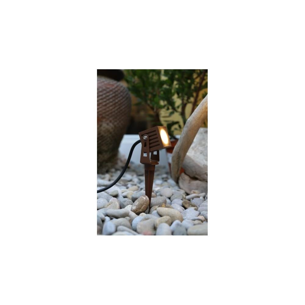 Proiettore LED Esterno Zas Quadrato - Regolabile Con Picchetto, IP65, Classe A++, Corten - Foto 6