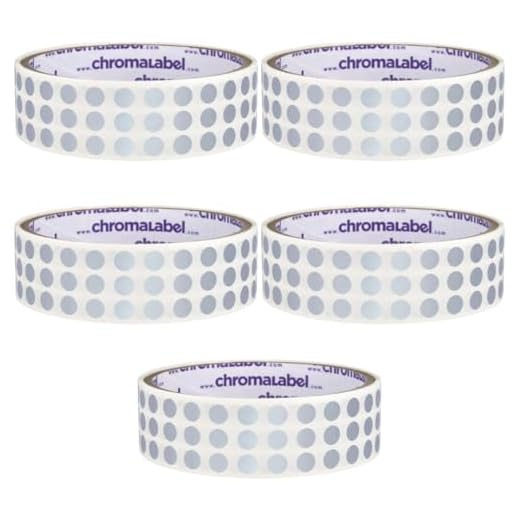 ChromaLabel Metallic Silver Dot Stickers