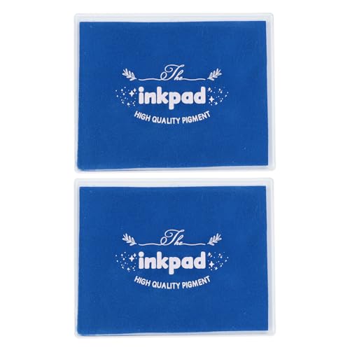 Tampon encreur bleu 5x4" PATIKIL pour loisirs créatifs et scrapbooking (2 pièces)
