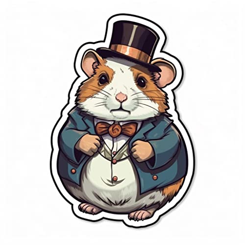 Image of Yoonek Graphics Hamster Vinyl Decal Sticker for Car, Laptop, Tumbler, More. #005490