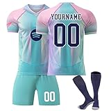 Matériau haut de gamme - Maillot de football personnalisé en tissu respirant et absorbant la transpiration, il répond à vos besoins sportifs et vous garde au sec, au frais et à l'aise. Il ne se déforme pas facilement, est facile à laver et sèche rapidement.