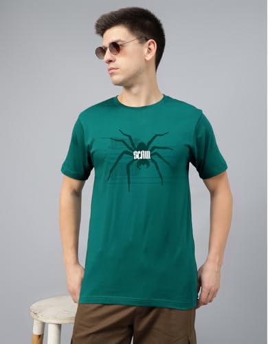 Image of Veirdo Men's T-Shirt Regular Fit Round Neck Pure Cotton Half Sleeve Graphics Printed T-Shirt Different Size Range S to 2XL