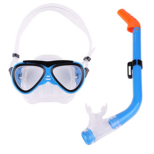 Kids Snorkel Set Snorkel Mask with Premium Dry Snorkel and Anti-Fog Anti-Leak Diving Goggles Snorkeling Packages Professional Snorkel Set for Children Kid,Set for Children, , Junior Aged 5-13