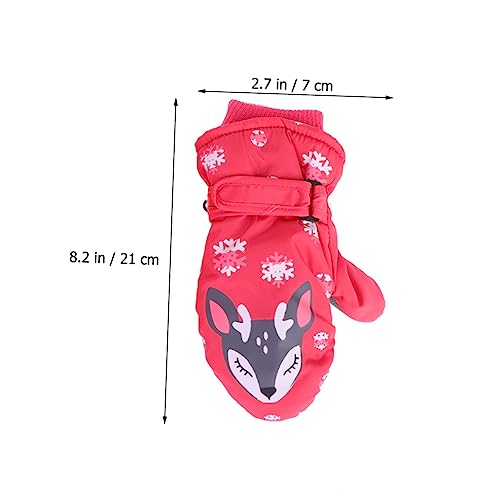 Adorainbow 1 Par Crianças Luvas De Natal Luva Quente Engrossar Luvas De Ciclismo Crianças Luvas De C
