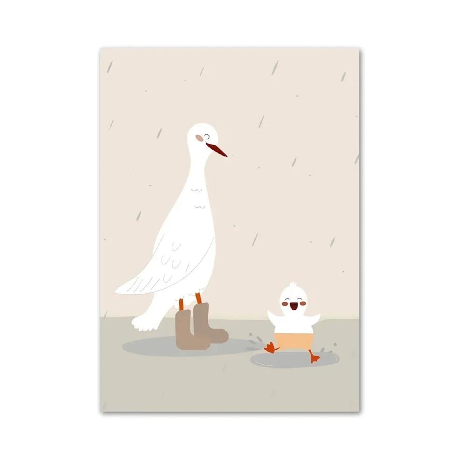 Affiches et impressions d'animaux drôles pour créer un salon chaleureux et beige