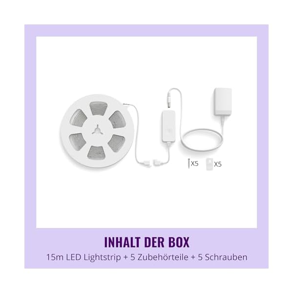 WiZ RGB LED Lightstrip, anpassbar, 16 Mio. Farben + Weißtöne – Bild 7