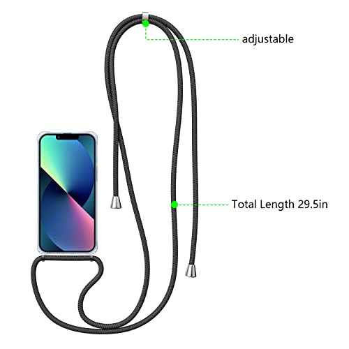 ZTOFERA Clear Lanyard Phone Case for iPhone 13/14 (6.1") with Crossbody Strap - Image 4