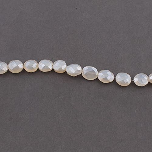 Perles calcédoine silverite briolettes ovales pour créer vos bijoux bohèmes chic d'été