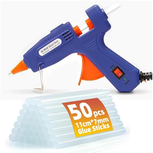 Upgrade Craft Glue Gun Kit 30W Mini Hot Glue Gun with 50 Glue Sticks