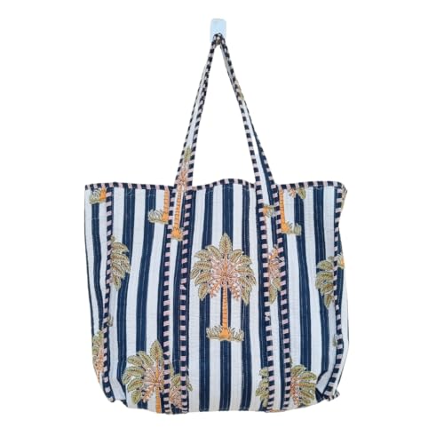 Image of Women's 100% Cotton Lightweight Shoulder Tote Bag with Interior Poeckt Casual Handbag for Women