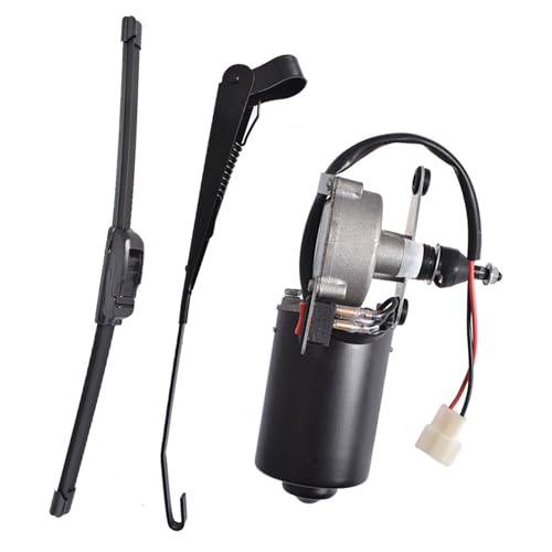Image of WFLNHB 12V Electric Windshield Wiper Motor Kit Replacement for Polaris RZR Replacement for Kawasaki Replacement for Can Am