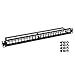 HMF 66445-02 UTP Panneau de brassage Keystone pour armoire serveur | 19 pouces | 1 U | 24 ports | Noir