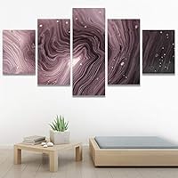 SIGNWIN 5 Panel Canvas Wall Art Modern Art Abstract Fluids for Home Decorations Ready to Hang - 60
