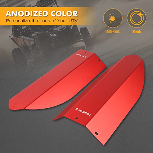 Nicecnc Red Shock Guards Compatible With Can Am Maverick X3 R Rr Max, X3 Max R Rr 4X4 Turbo Dps 2017 2018 2019 2020 2021 #TOP3