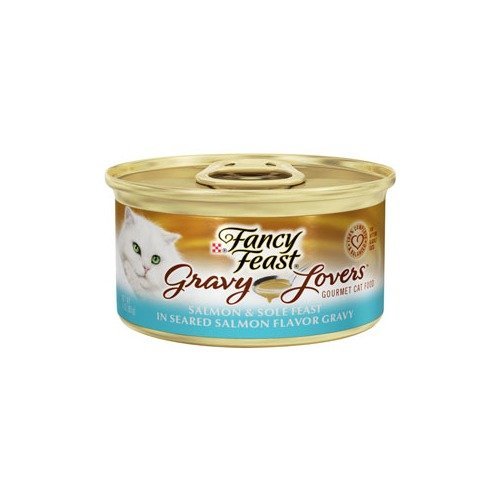 Fancy Feast Gravy Lovers Salmon and Sole Feast in Seared Salmon Flavor Gravy 24 Pack