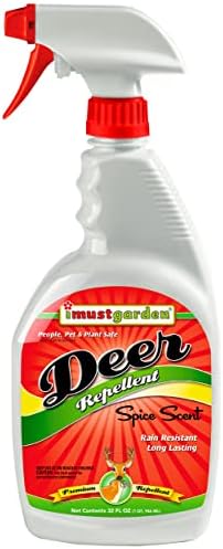 I Must Garden Deer Repellent: Spice Scent Deer Spray for Gardens & Plants – Natural Ingredients – 32oz Ready to Use